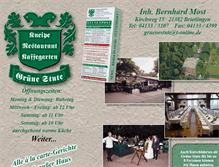 Tablet Screenshot of gruene-stute.de
